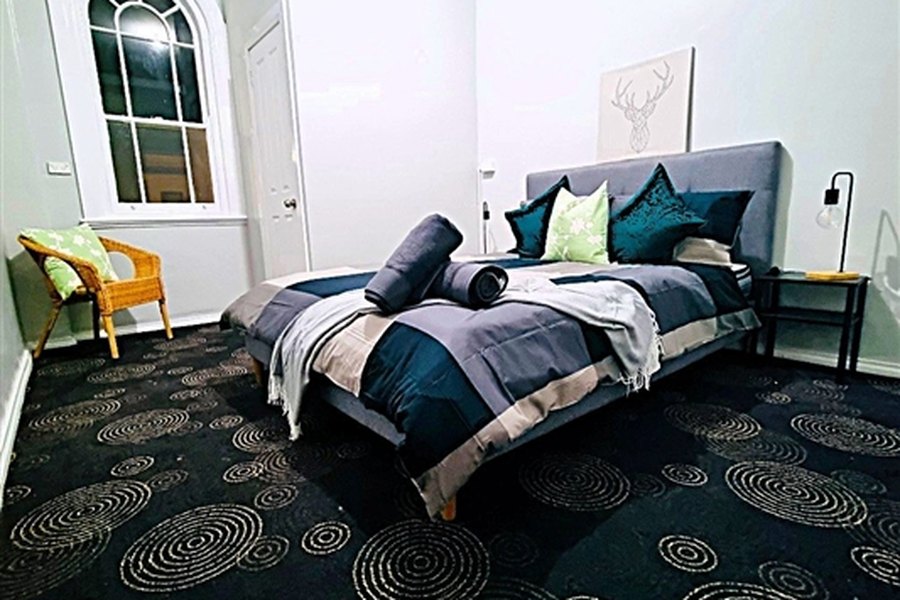 One of the 18 first-floor guest rooms
